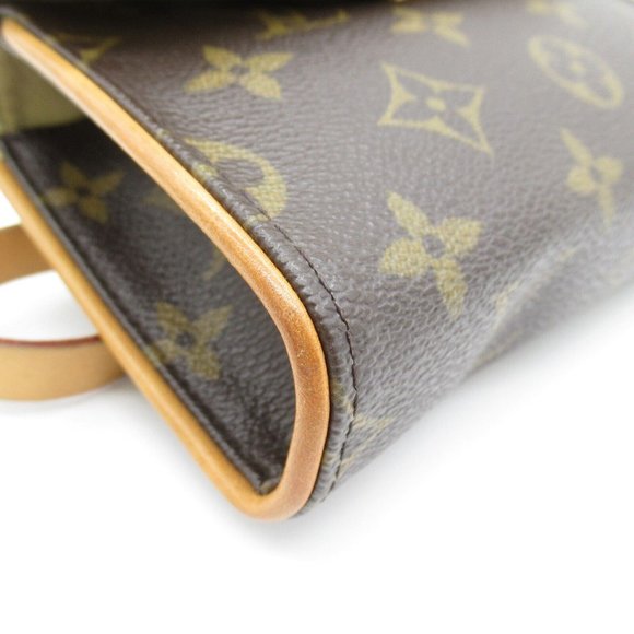 LOUIS VUITTON Pochette Florentine Waist Hip bag pouch Monogram Used LV - Picture 5 of 12
